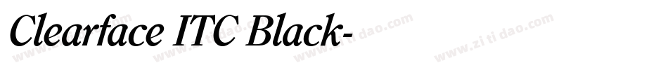 Clearface ITC Black字体转换